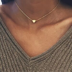 Gold Heart Pendant Necklace